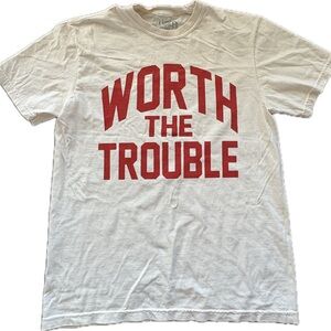 Chandler Walker Tour Concert White Tee with Red Graphic Print